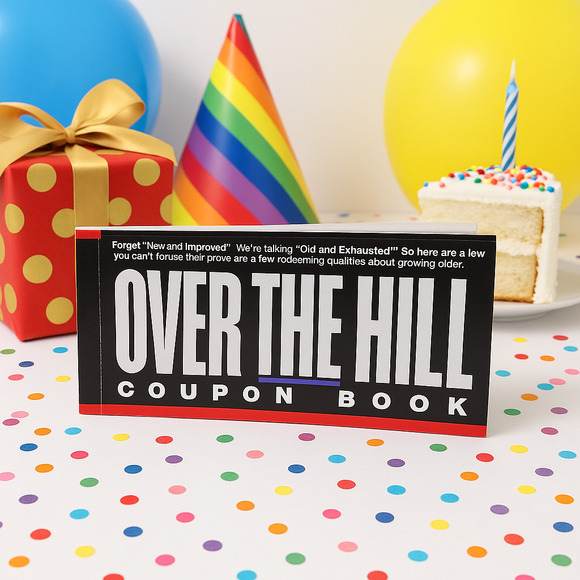 Vintage 1988 Hallmark "Over the Hill" Gag Coupon Book – 80s Retro Birthday Gift - Picture 1 of 10